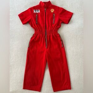 4-5Y . Pierre Bonee Vintage Car Racing Suit- Michelin Shell Racing Team
